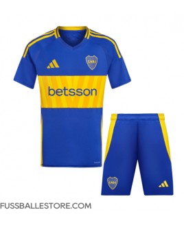 Günstige Boca Juniors Heimtrikotsatz Kinder 2024-25 Kurzarm (+ Kurze Hosen)